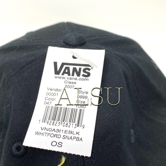 VANS Whitford SnapBack Black Chevron Men’s Cap - Picture 4 of 7
